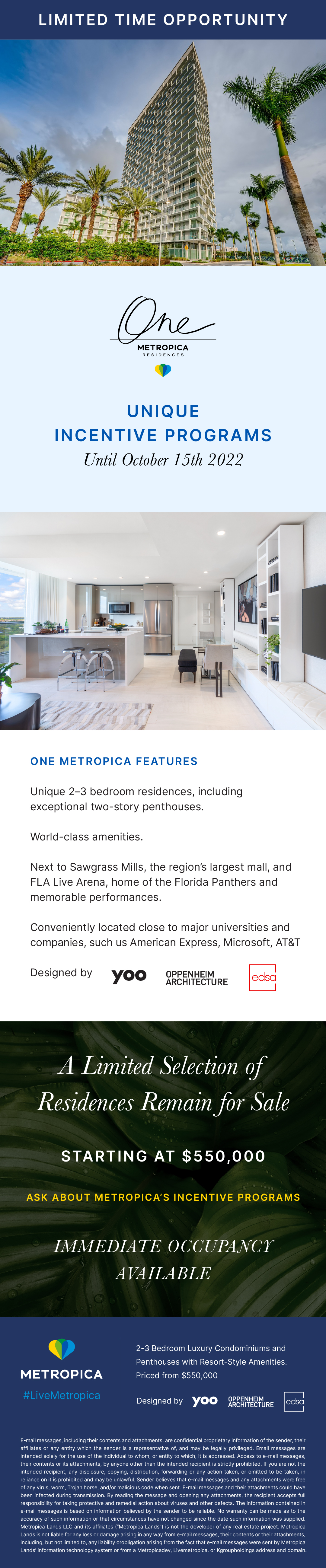 One Metropica Residences in Sunrise, FL